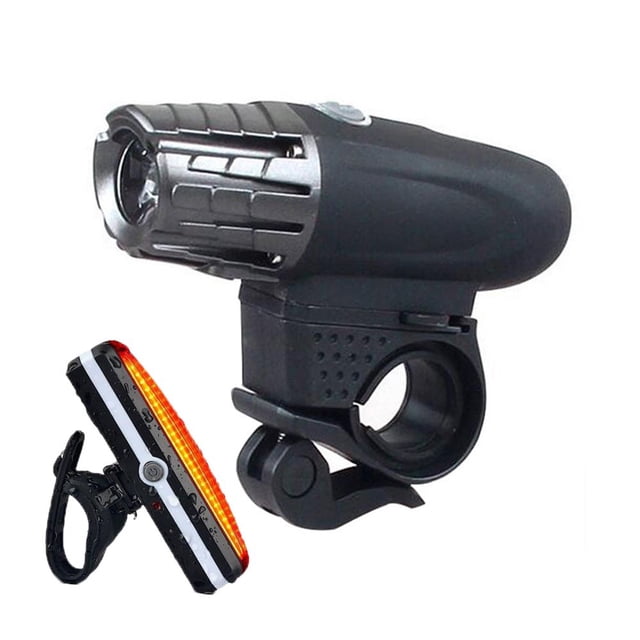 USB Rechargeable 300 Lumens Mountain Bike Safety Light Headlamp Tail Lights Waterproof