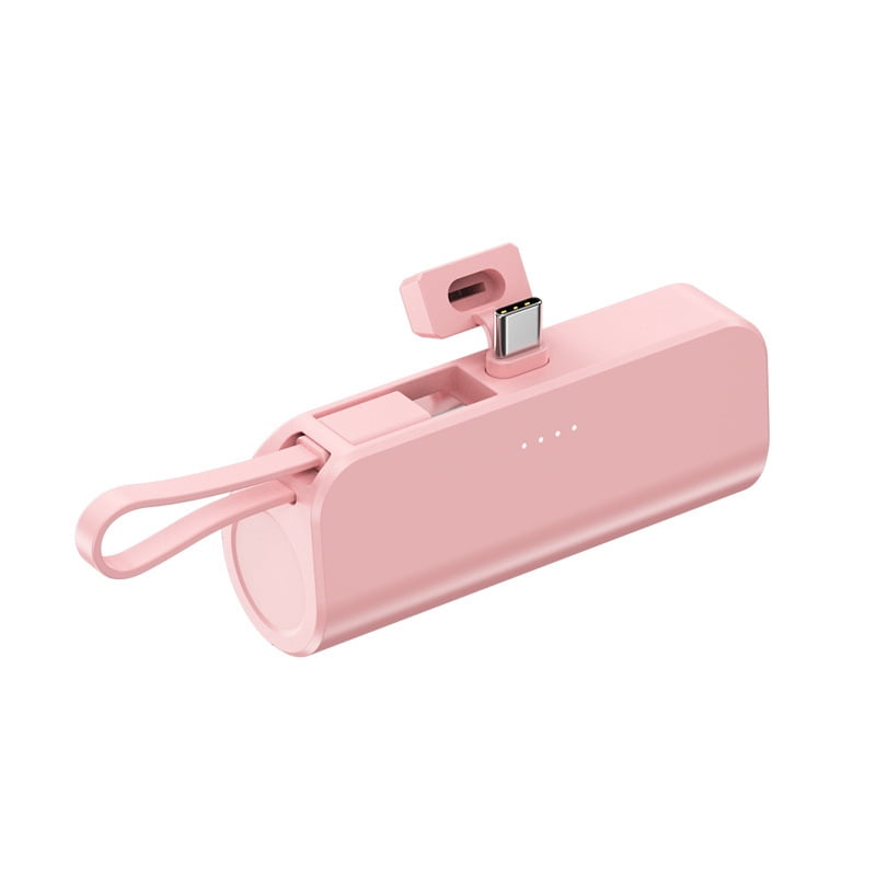Portable charger, a mini power bank with 10W output and 5000mAh capacity, is a fast-charging battery pack suitable for all mobile phone types and compatible with all iPhone series