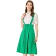 thumbnail image 1 of Vestido General de Cintura Elástica Allegra K para Mujer Verde M, 1 of 5