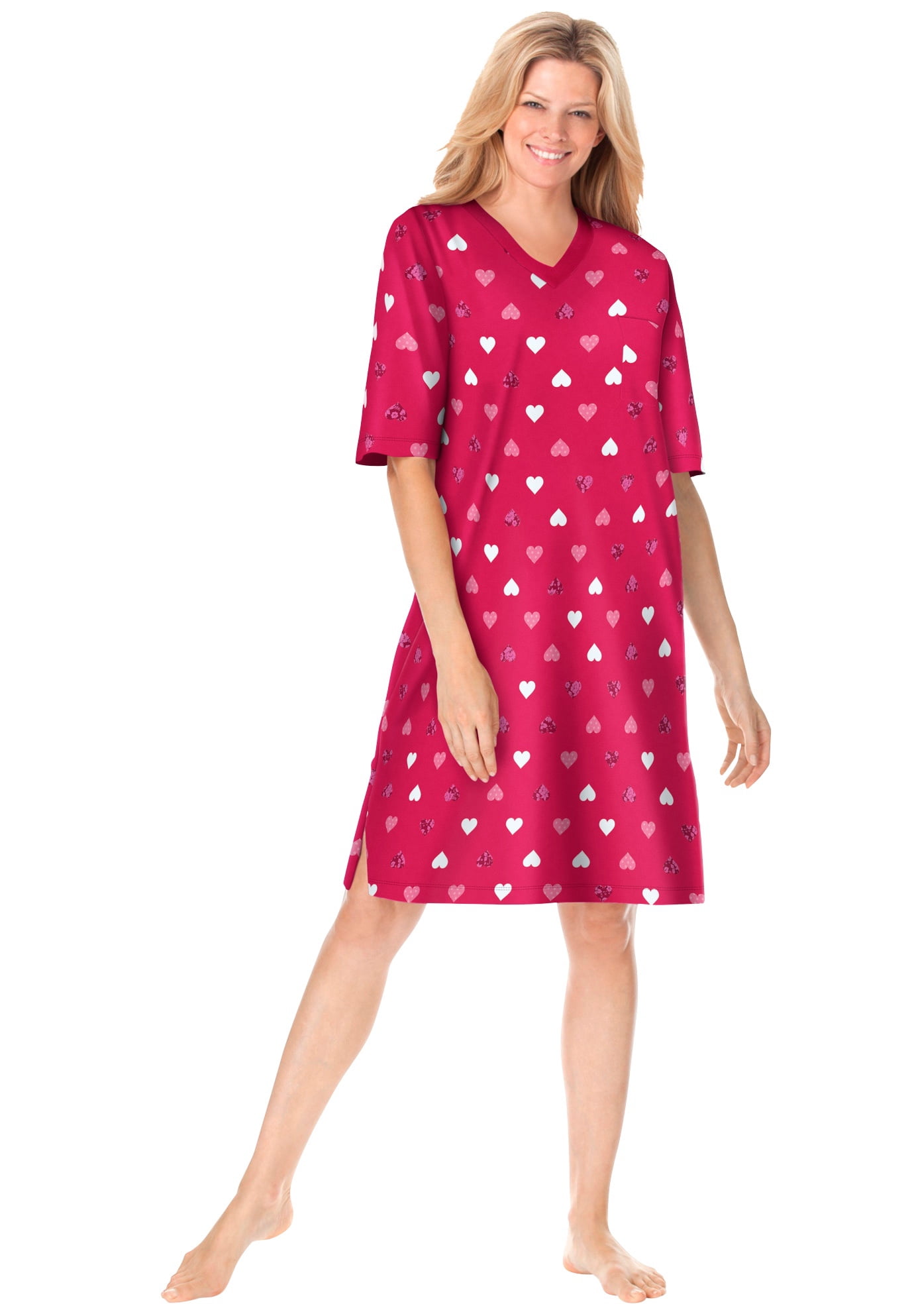 Plus Size Print Sleepshirt Nightgown 