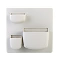 thumbnail image 2 of 1 unidad de estante de pared autoadhesivo que ahorra espacio, estantería para refrigerador, decoración para hogar, estante de almacenamiento para Estilo gris cro B perfecl estante de almacenamiento de pared, 2 of 7