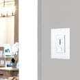 thumbnail image 3 of LED Dimmer Electrical Light Switch - 3-Way/Single Pole Use, 600 Watt Max, LED and Incandescent Compatible for Dimmable Home Lighting Needs, Wall Plate Cover Included - White, 3 of 6