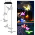 thumbnail image 2 of Epicgadget 26.5" White/Clear Butterfly Solar Wind Chime, Color Changing LED Solar Powered, 2 of 5