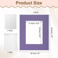 thumbnail image 2 of Uxcell 1 Sets Picture Mat 8"x10" Bevel Cut Frame Mattes with Backing for Display Art Measuring Purple, 2 of 7