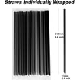 thumbnail image 2 of 100PCS Black Plastic Straws Drinking Coffee Stirrers for Wedding Coffee Sip Stir Sticks for Cocktail Tea Chocolate Hot Water Cold Drinks Cups Travel Mugs Crafts Home Bars, 2 of 7