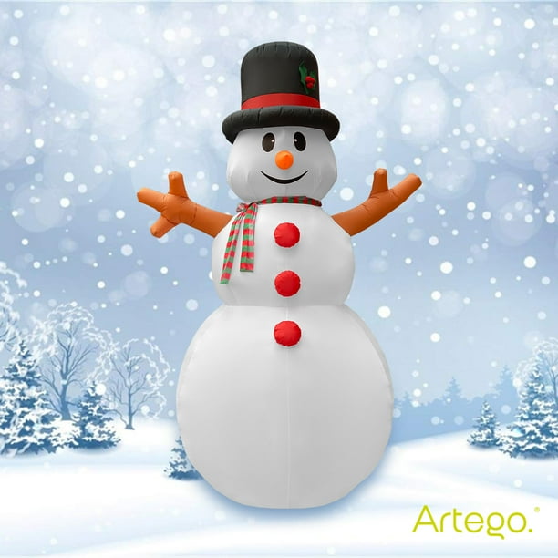 Mono De Nieve Con Luz Inflable De Navidad Mono De Nieve Gigante 4m