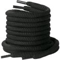 thumbnail image 1 of Cordones redondos Cordones de zapatos de color sólido Cuerdas para zapatillas de deporte Botas 120 cm de ancho 4 pares, negro, 1 of 4