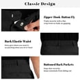 thumbnail image 6 of FEDTOSING Mens Casual Dress Pants Old Money 30"/32" Slim Fit Vintage Tapered Trousers, 6 of 7