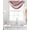 Red, variant on Sage Green Sheer Waterfall Valance Curtains for Window, Modern Abstract Grey Striped Art Rod Pocket Sheer Topper Swag Curtains for Living Room, Kitchen 38.5"W x 47.2"L, 2 Panels