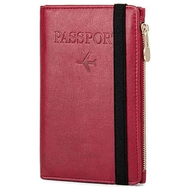 Fiudx Cartera de Cuero, Tarjetero con Bloqueo Rfid, Duradera