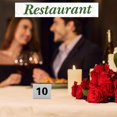 thumbnail image 3 of Wenqik 50 Pcs Stainless Steel 1-50 Table Numbers Tent 2 x 1.6 Inches Style Restaurants Table Number Card Tent Cards for Cafes Bars Party Banquets Food Service Wedding Evidence Mar, 3 of 6