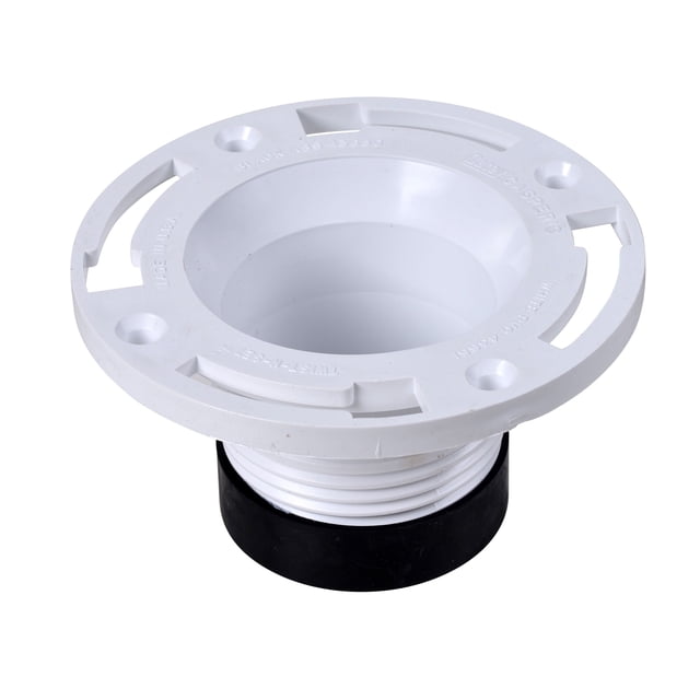Brida de armario Oatey Twist-N-Set de PVC de 4 pulgadas