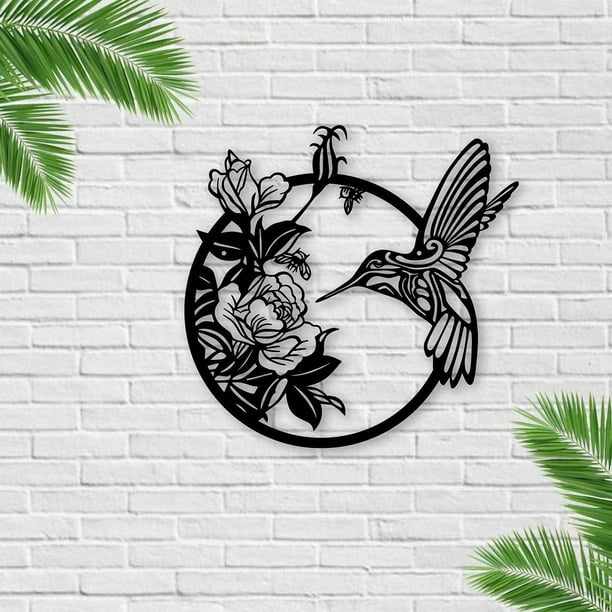 Xihbxyly Iniciar Sesión En Mi Cuenta Pájaro Pequeño de Hierro Forjado para Decoración de Pared, Dormitorio, Salsa de Estar, Vestíbulo, Hogar, Decoración de Pared de Metal