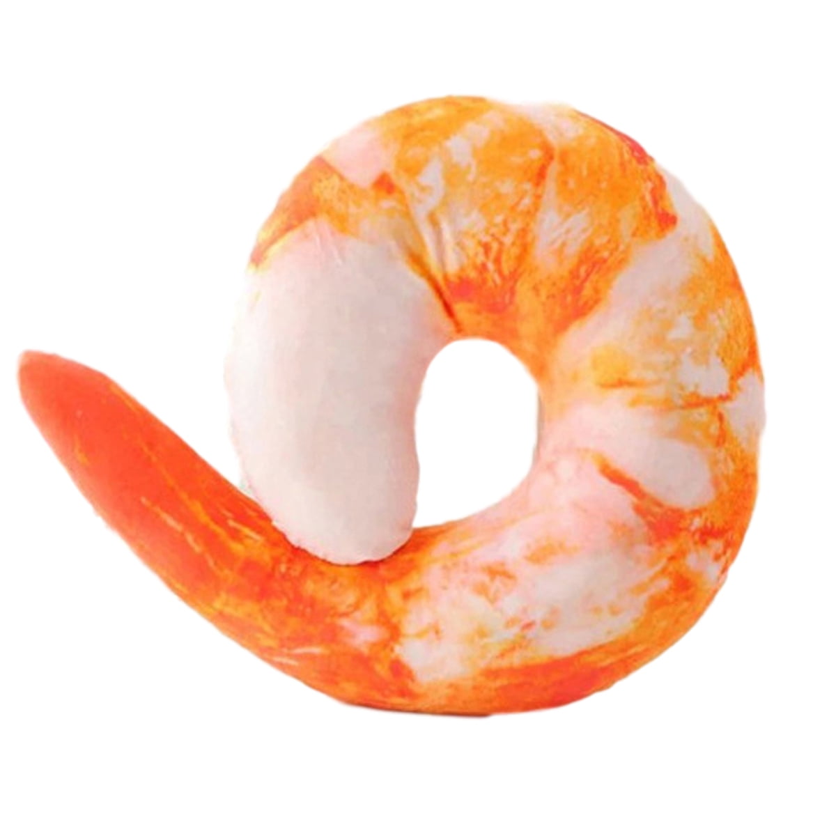 Creative 3D Shrimp U-shaped Neck Soft Pillow Lunch Break Travel Pillow Warm Gift 