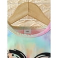 thumbnail image 4 of Autumn Sweatshirts for Girls Long Sleeve Crewneck Letter Rainbow/Tie Dye Print Loose Fit Pullover Tops, 4 of 7