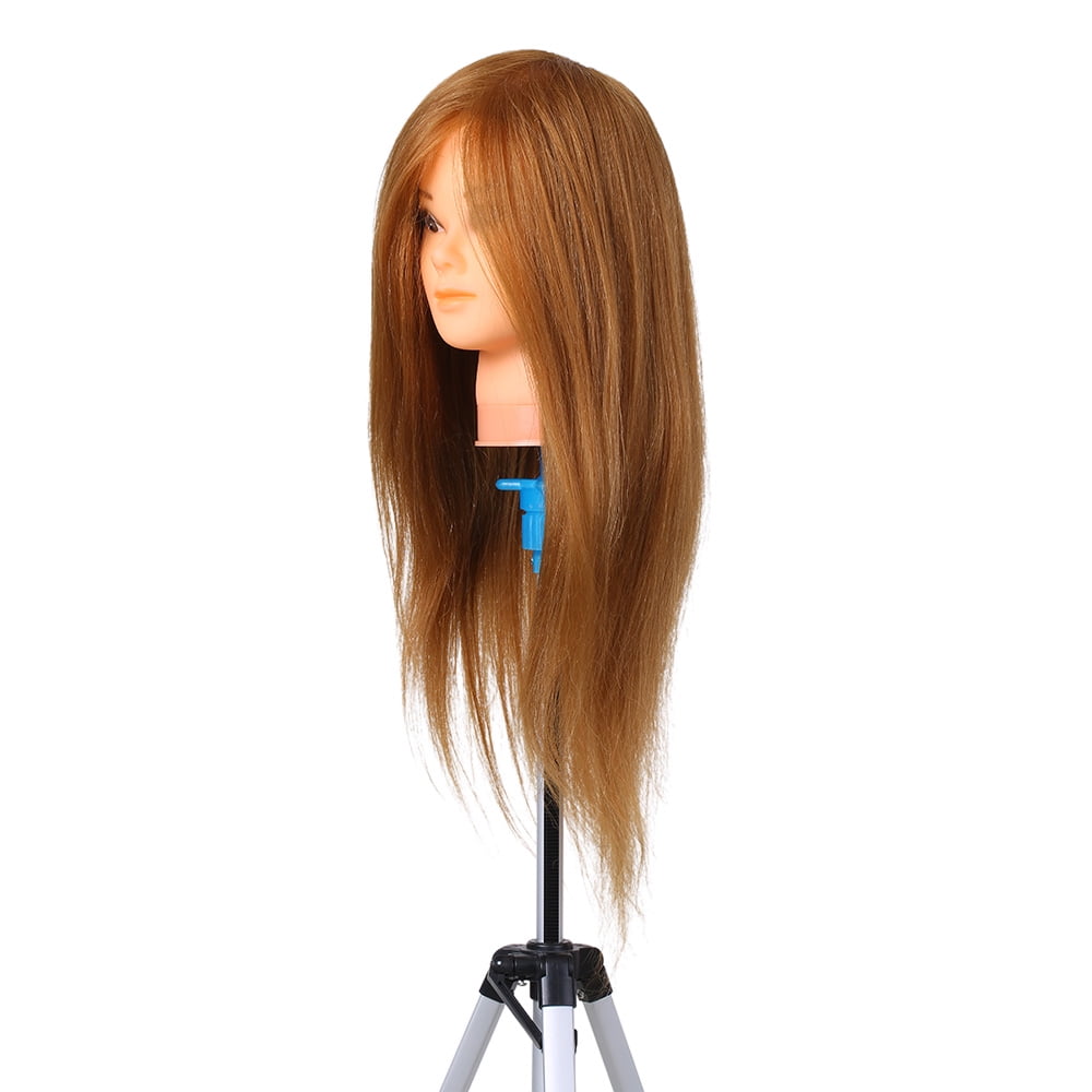 Hairdresser Training Practice Head Mannequin Head Real Hair