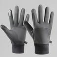 thumbnail image 4 of Winter Warm Gloves,Winter Gloves Warm Gloves Cold Weather Windproof Cycling Driving Riding Bike Telefingers Thermal Gloves Non-Slip Silicone Gel Adjustable Full Finger Mittens, 4 of 5
