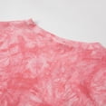 thumbnail image 7 of Itsame Short Shirt Sleeved Tops for Womens Printed Relaxed Round Neck Tie Dyeing T-Shirt Blouses Pink Size L, 7 of 7