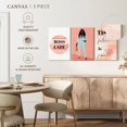 thumbnail image 4 of Elephant Stock Pastel Boss Lady Wall Art - Horizontal Multi Panel Canvas - Lobby Wall Decor - Advocacy Art Multi Panel - Brown And Pink Decor - 56" x 27", 4 of 4
