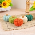 thumbnail image 3 of VINOIC Knit Pumpkins Set Tabletop Fall Decor for Thanksgiving Coffee Table Centerpiece, 3 of 3