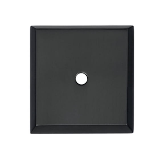Alno A611-14 Traditional 1-1/4" Square Solid Brass Backplate For Cabinet Knob - Black