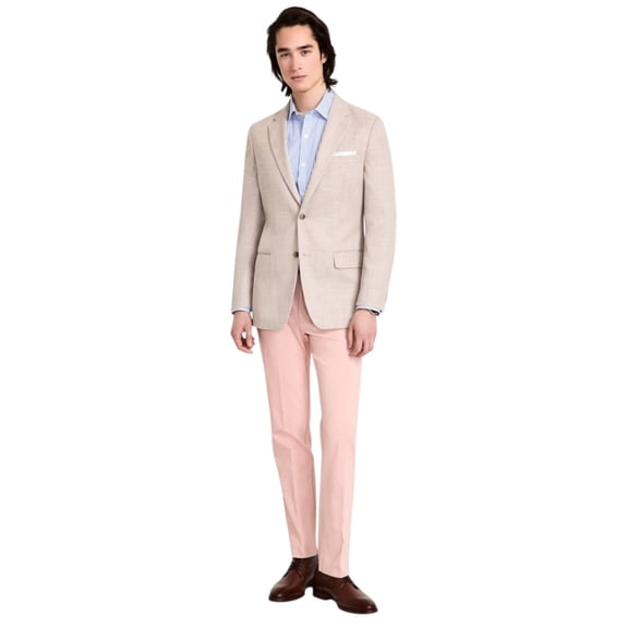 Tommy Hilfiger Mens Modern fit Sport Coat Blazer 44 R Beige Tan Solid Stretch