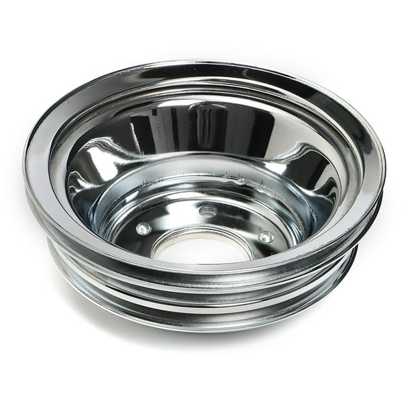 Trans-Dapt 9724 TDP9724 CRK PULLEY TRPL BBC LWP CH Fits select: 1972-1975 CHEVROLET MONTE CARLO, 1972-1974 CHEVROLET CORVETTE