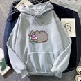 thumbnail image 1 of Printed Ice Cream Cat Unisex Hoodie, Couple Matching Streetwear, Cream, 1 of 9