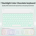 thumbnail image 4 of KenKe iPad 10.2 inch 9th 8th 7th Generation Keyboard Case, 7 Colors Backlit Detachable Keyboard Smart Folio Cover, for iPad 10.2 2021/2020/2019 Soft TPU Back with Pencil Holder Case, Dark Green, 4 of 11