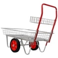 thumbnail image 3 of Heavy Duty Garden Utility Cart with Wheels, Large Rolling Storage Trolley for Plants, Tools, Soil, Galvanized Steel Yard Cart for Outdoor, Heavy Duty, 3 of 10