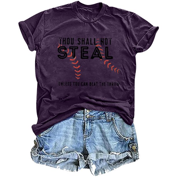 Mujeres Impreso Casual Top, Manga Corta Crew Cuello Blusa para la Primavera Y el Verano Desgaste, Ligero Imitación Algodón Moda Tee