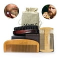 thumbnail image 1 of Beard Comb and Boar Bristle Brush Set Kit for Men, 1 of 9