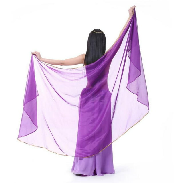 Bufanda de Cintura de Danza de Vientre Pañuelo de Cadera con Lentejuelas de Gasa Ligera Transpirable Accesorios para Baile Disfraces Morado Macarena bufanda de la danza del vientre