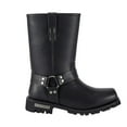 thumbnail image 6 of Dream Apparel Mens Motorcycle Leather Boots Biker Boots Riding Boots Black Waterproof, 6 of 8