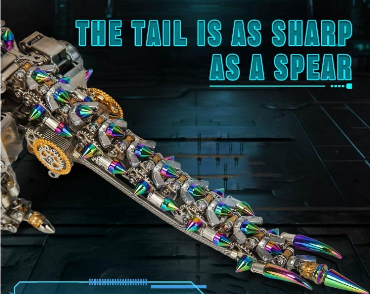 RKXQT FunXylophy 3D Metal Puzzles for Adult, Three-Heads Dragon Gorekia Mechanical Punk Dragon Desk Ornaments 2900+PCS
