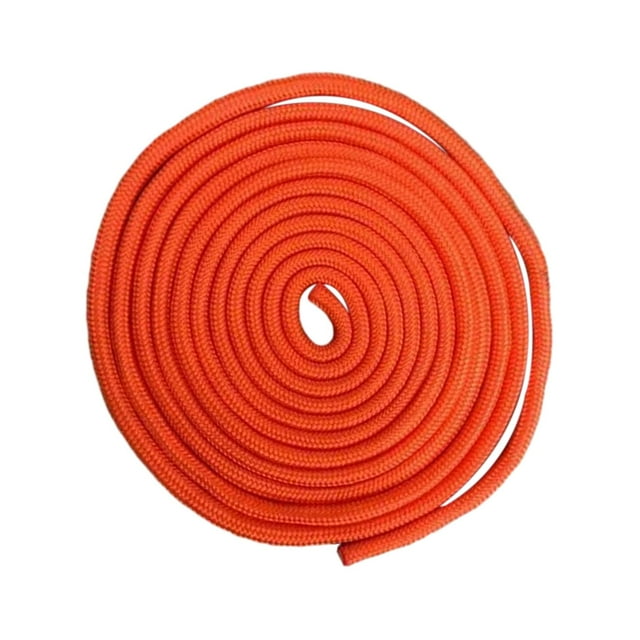 Almencla 2Meter Boat Mooring Line Dock Line Double Braided for Watercraft Sturdy Orange 6mm 2meter