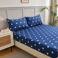 thumbnail image 2 of Chezmoi Collection Kids/Teens Sports Fitted Sheet, Twin Size 2-Pack – 2 Fitted Sheets + 2 Pillowcases (No Flat Sheet) - Soft Microfiber Fitted Sheet Set – Navy White Red Baseball Print, 2 of 9