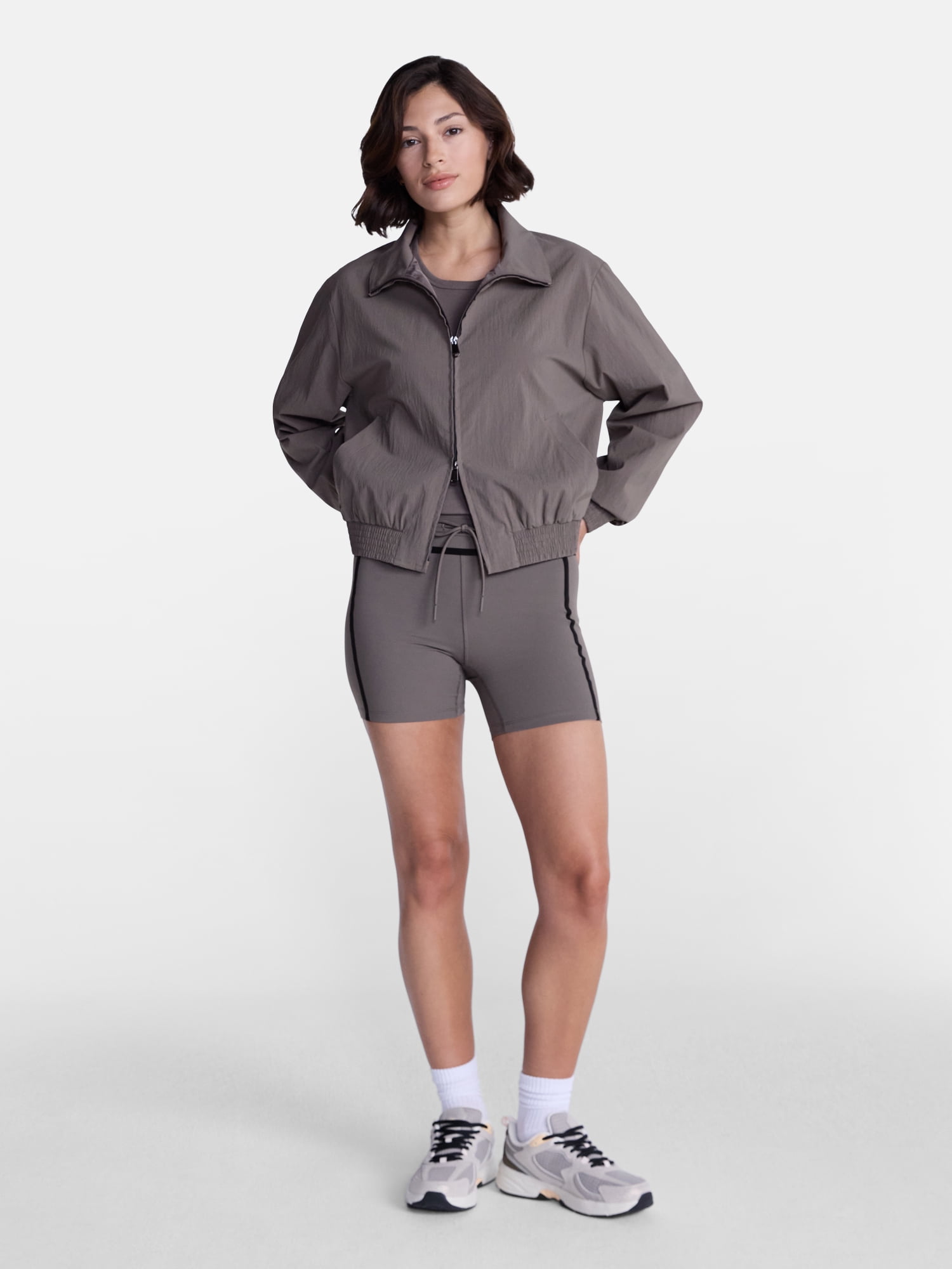 Avia Women's Funnel Neck Jacket with Long Sleeves, Sizes XS-XXXL