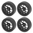 thumbnail image 3 of 4Pcs Universal Rubber Tires for TAMIYA TT01 XV01 RC Car Type A Black, 3 of 17