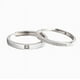 thumbnail image 4 of Anillo de pareja de plata esterlina, un par de anillos de diseño de nicho para mujeres, personalidad de niños, simple, abierto, anillo de letras con incrustaciones de diamantes, moda, 4 of 6