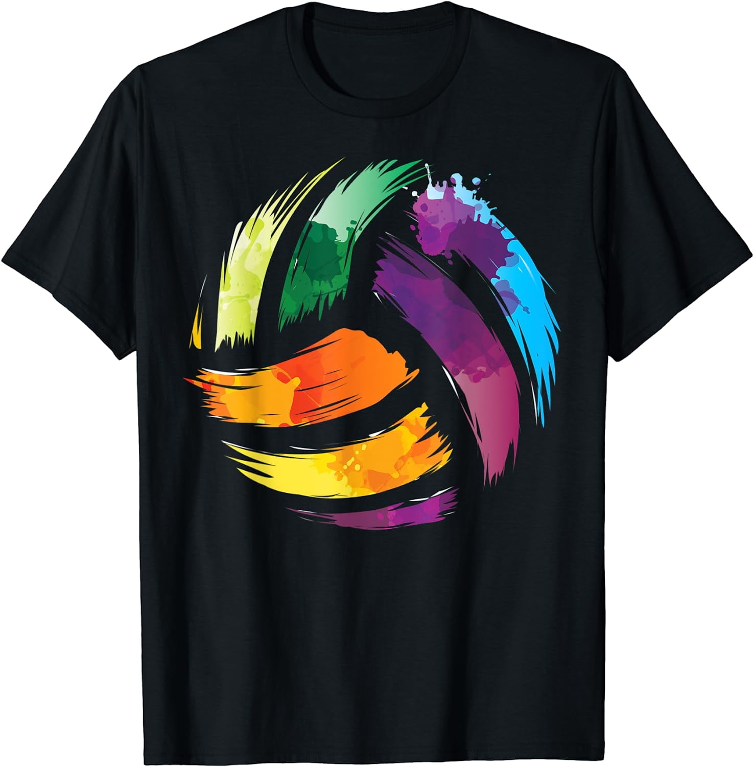 Colorful Volleyball | Cute Colorsplash Ball Gift T-Shirt - Walmart.com