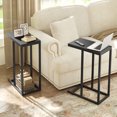 thumbnail image 4 of Patiojoy C-shaped End Table Modern Sofa Side Table with Adjustable Foot Pads, 4 of 9