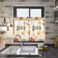 thumbnail image 4 of Yayeee Kitchen Curtains Tier Pair Light Filtering 27"x24" Rod Pocket Short Cafe Window Panel, Halloween Cute Pumpkins, 4 of 7
