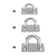 thumbnail image 1 of M6 4pcs Pad Eye Plates Marine Hardware Multifunctional Wall Mount Hook Loops, 1 of 6