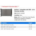 thumbnail image 2 of Radiator - Compatible with 2005 - 2013 Chevy Corvette 2006 2007 2008 2009 2010 2011 2012, 2 of 2