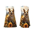thumbnail image 7 of Naloa Cute Corgi Sunflower Print Women's Summer Spring Casual Beach Sundress,Vacation Sleeveless Tank Crewneck Loose Dresses, 7 of 7