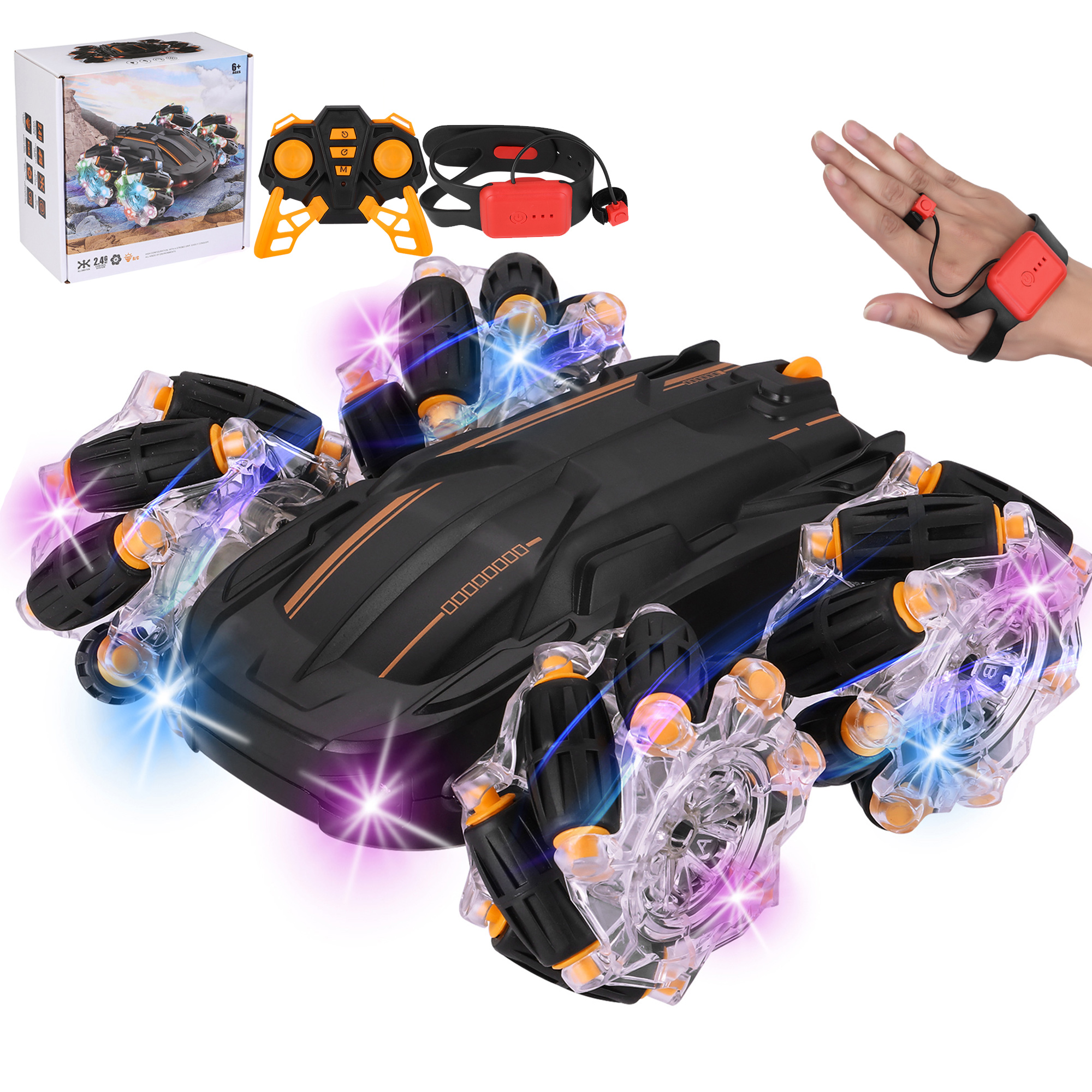 SHCKE Gesture Sensing Remote Control Car Hand Controlled RC Car 360° Rotating 2.4Ghz RC Monster