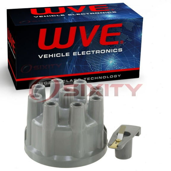 Wells WVE Distributor Cap & Rotor Kit compatible with Ford 300 Bronco Club Country Sedan Country Squire Courier Sedan Deliv 3.6L 4.3L 4.4L 4.5L 4.7L 4.8L 5.0L 5.1L 5.4L 5.8L 5.9L 6.4L 6.6L 6.7L 7.0L