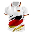 thumbnail image 3 of Soccer Cup 2026 Jersey for Men, Polo Collar Short Sleeve Germany Flag Chevron Graphic Top - Moisture Wicking Fan Shirt for Match Day & Casual Wear White XXL, 3 of 4