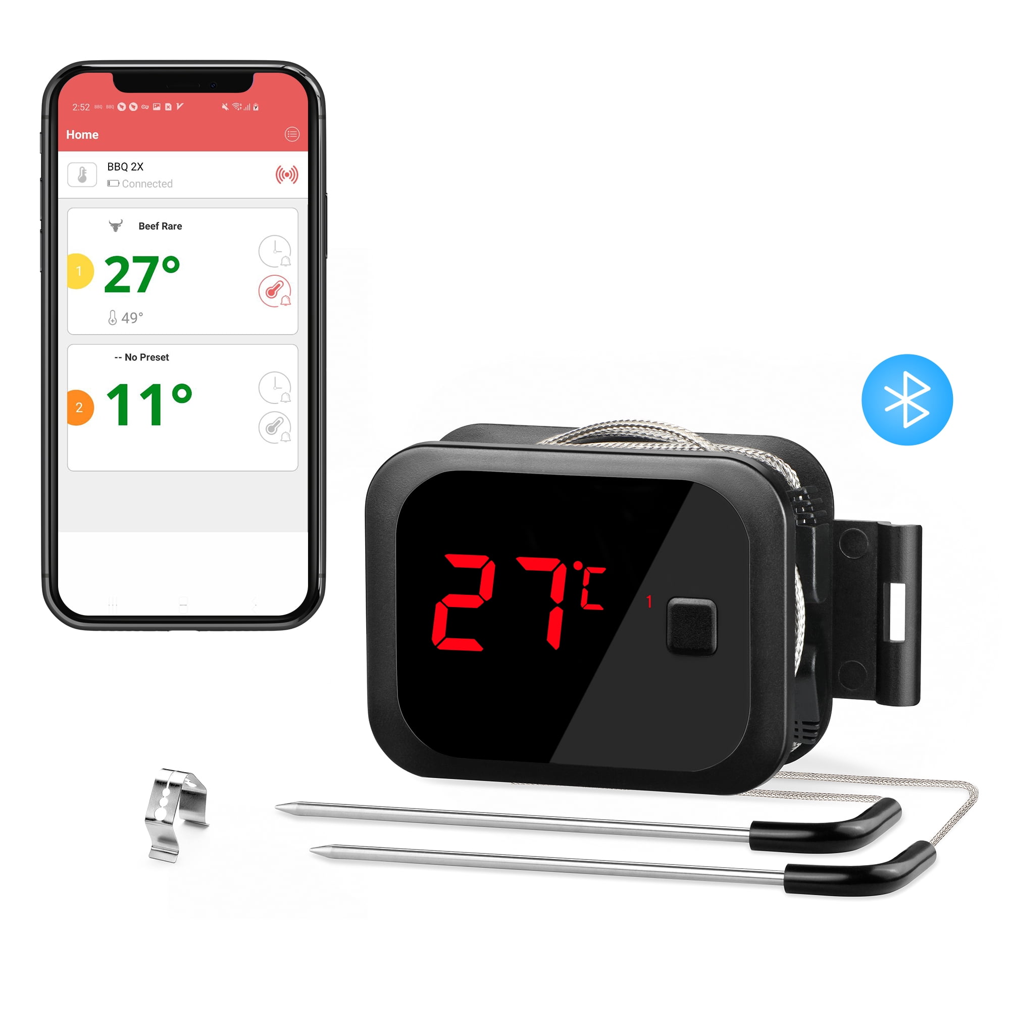 Details about   Inkbird Digital Bluetooth Meat BBQ Thermometer Fast Read Kitchen Cooking Grill 